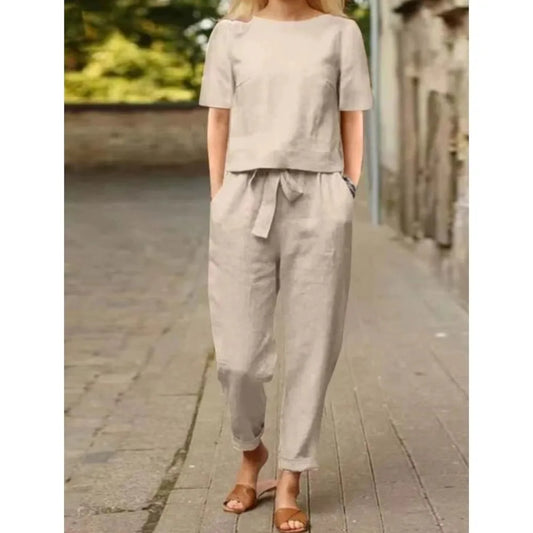Stone Linen Co-Ord Set